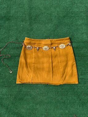 Retro Yellow Mini Skirt